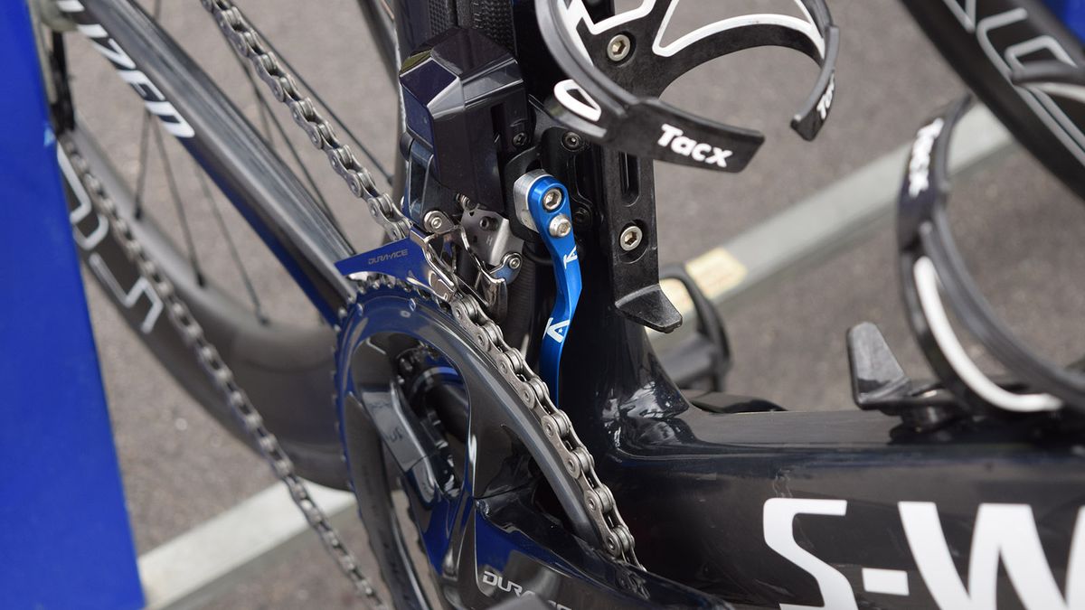 K-Edge also produce chain catchers, which were used by Quick-Step Floors at the race
