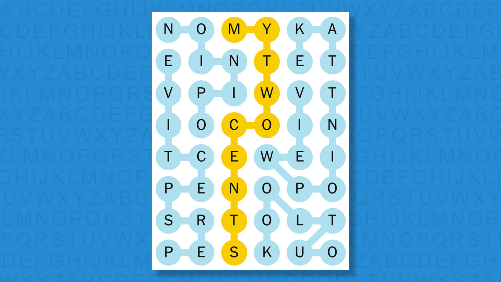 NYT Strands answers for game 664 on a blue background