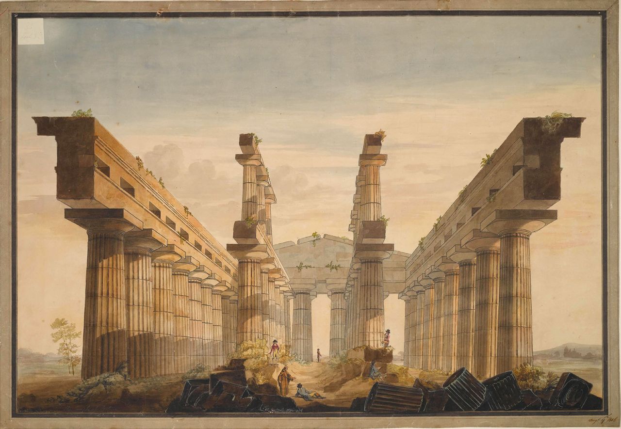 The interior of the Temple of Neptune by the Soane office