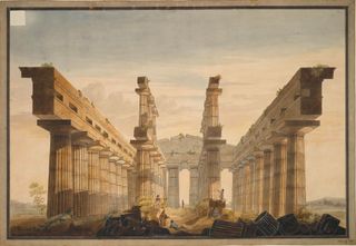 The interior of the Temple of Neptune by the Soane office