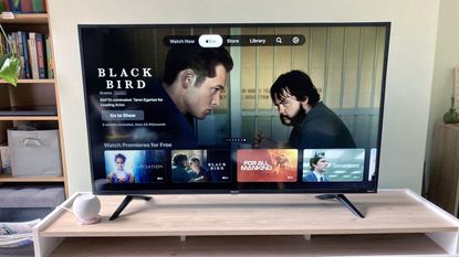 Apple TV Plus displayed on writer's TV