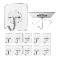 Transparent Seamless Wall Hooks: £8.99 at Amazon