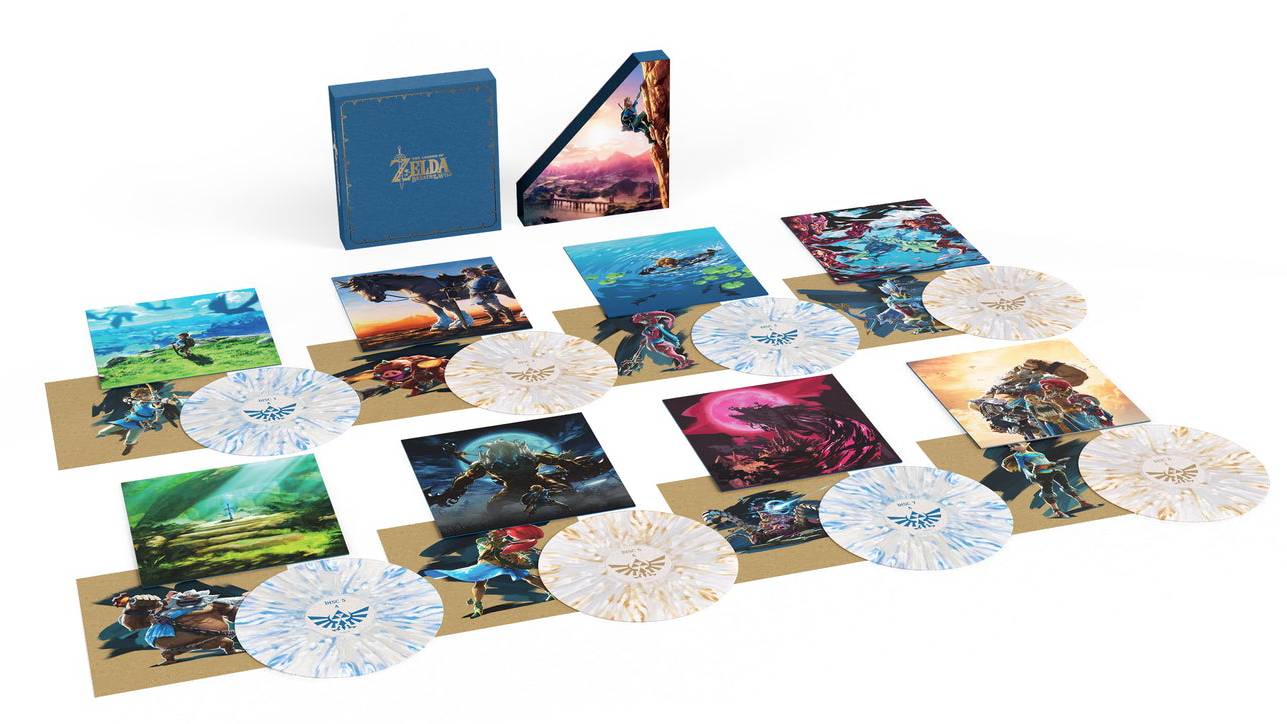 The box set of The Legend of Zelda: Breath of the WildLimited Edition Deluxe X8LP on a white background.
