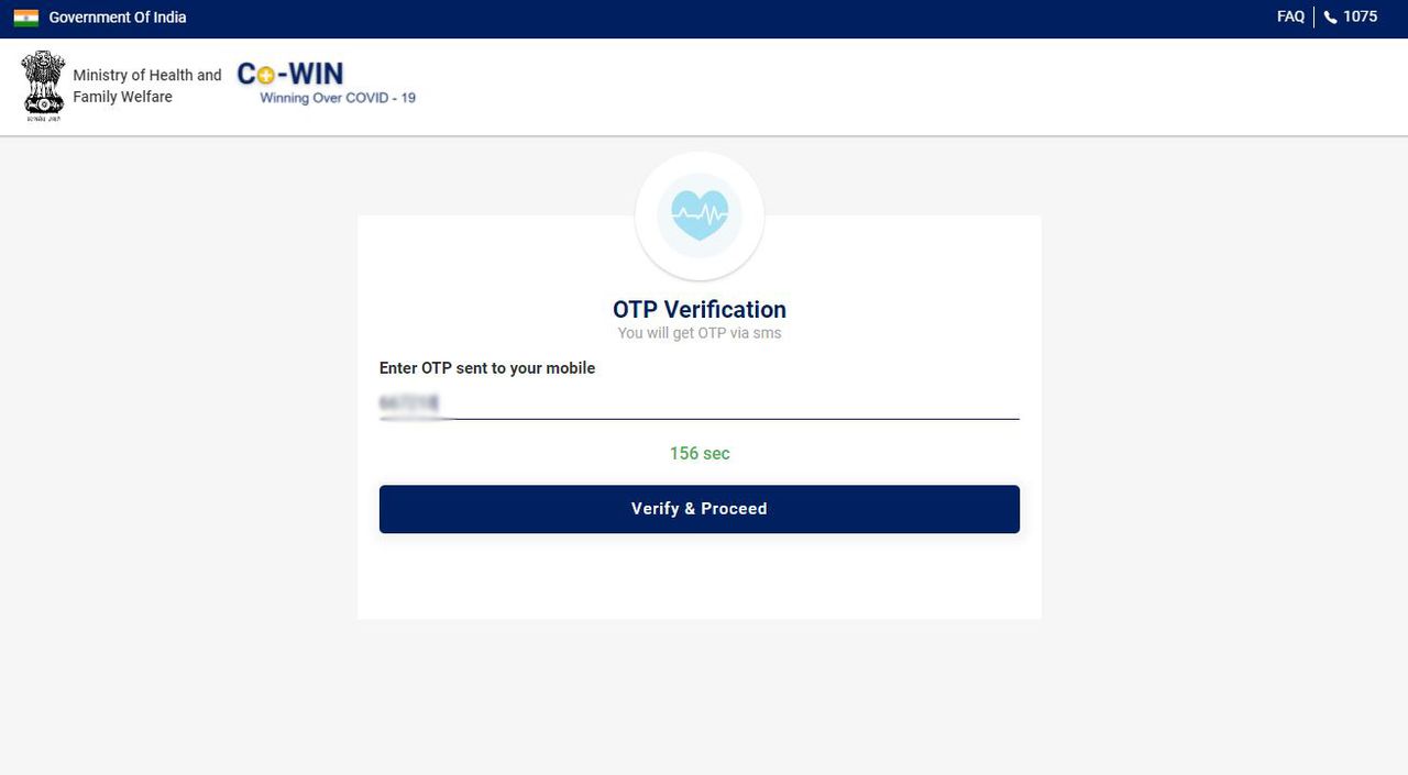 CoWIN app registration