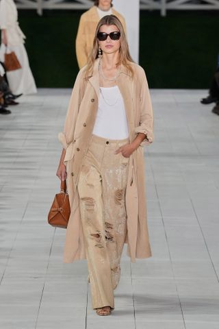 woman wearing boho clothing on Ralph Lauren Spring 2025 runway