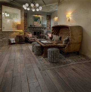 traditional wooden floor in living room