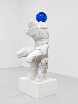 Gazing Ball (Belvedere Torso), 2013, by Jeff Koons, plaster and glass