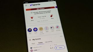 Yahoo Sports on a Galaxy phone