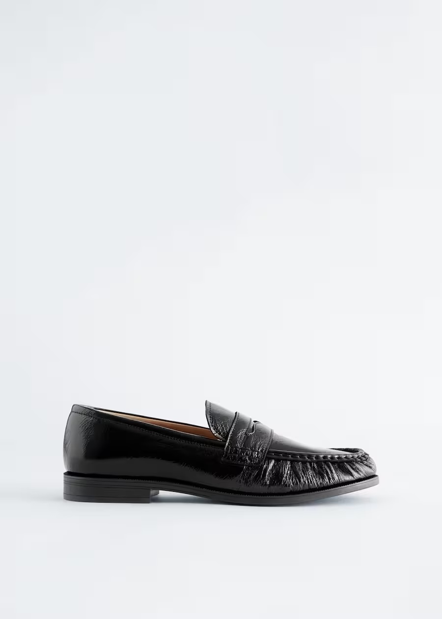 Leather Penny Loafers - Brown