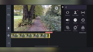 KineMaster video editing app undergoing tests during our review process
