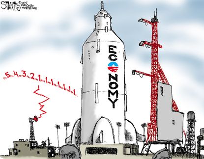 Obama cartoon U.S. economy