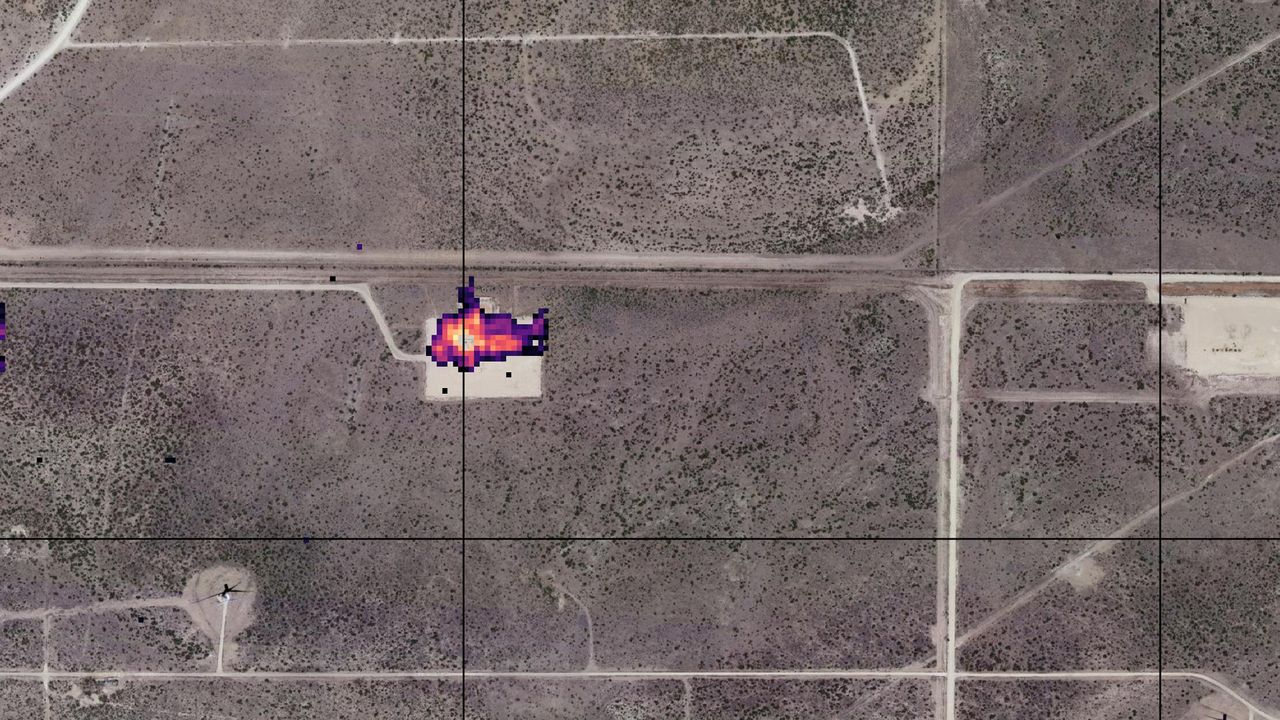 A methane leak detected by Orbital Sidekick satellites.
