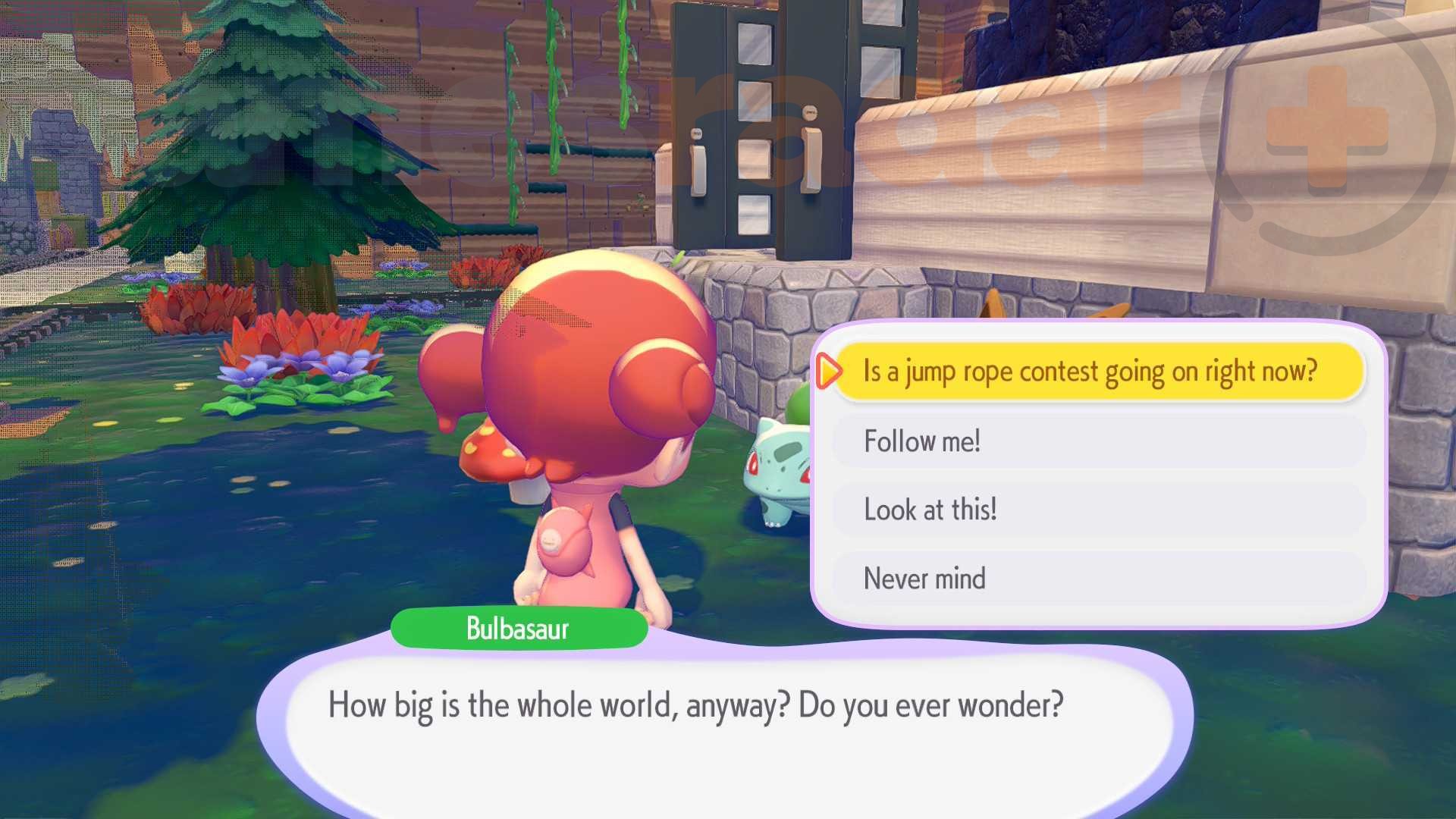 Ditto talks to Bulbasaur who tells them about the next Pokopia event.