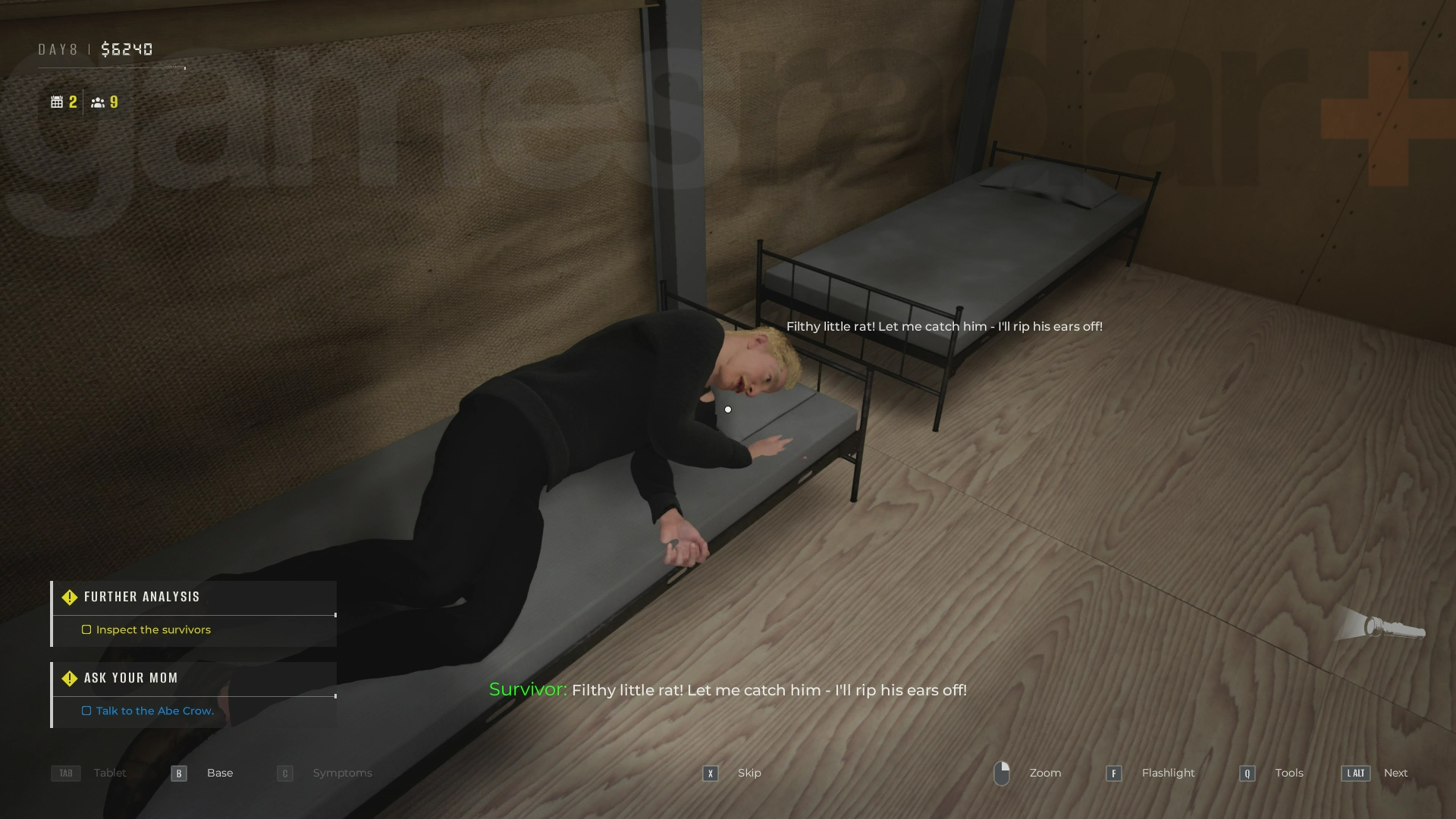 Speaking to Abe Crow after finding the Quarantine Zone Ask Your Mom poems