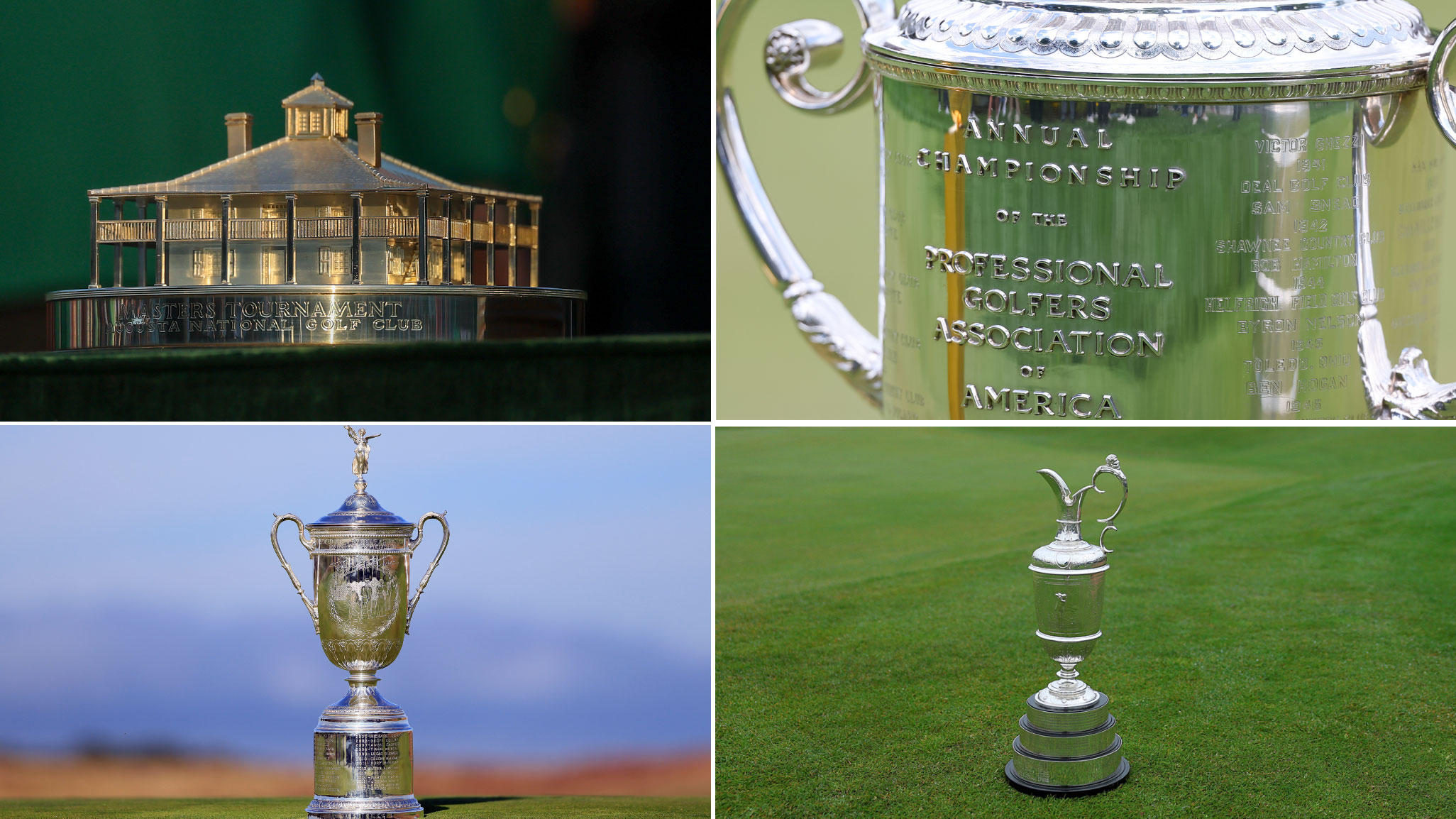 Major golf trophies and prize money breakdown