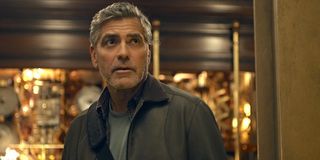 George Clooney Tomorrowland suede jacket