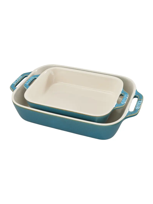 Rustic Turquoise 2-Piece Rectangular Baking Dish Set