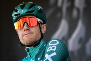 Irish Sam Bennett of BoraHansgrohe at the start of the third stage of 80th edition of the ParisNice eight day cycling stage race from Vierzon to DunlePalestel 1908 km Tuesday 08 March 2022 BELGA PHOTO DAVID STOCKMAN Photo by DAVID STOCKMANBELGA MAGAFP via Getty Images