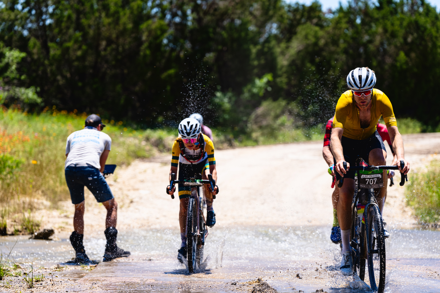 Justine Barrow and Julien Gagne fly the coop to claim victory at Gravel