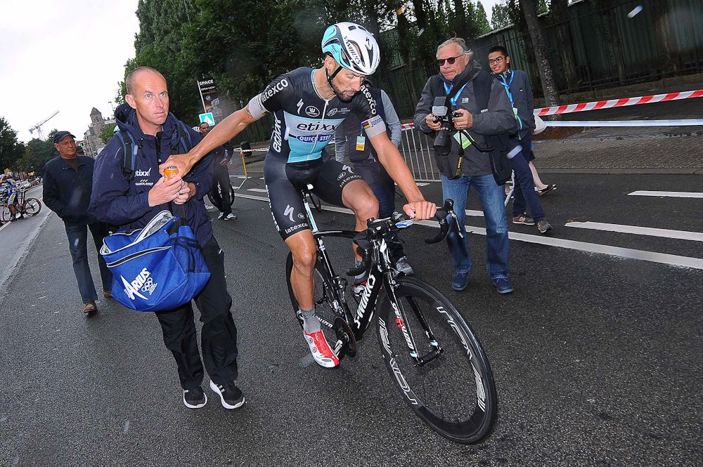 Tom Boonen at the finish.