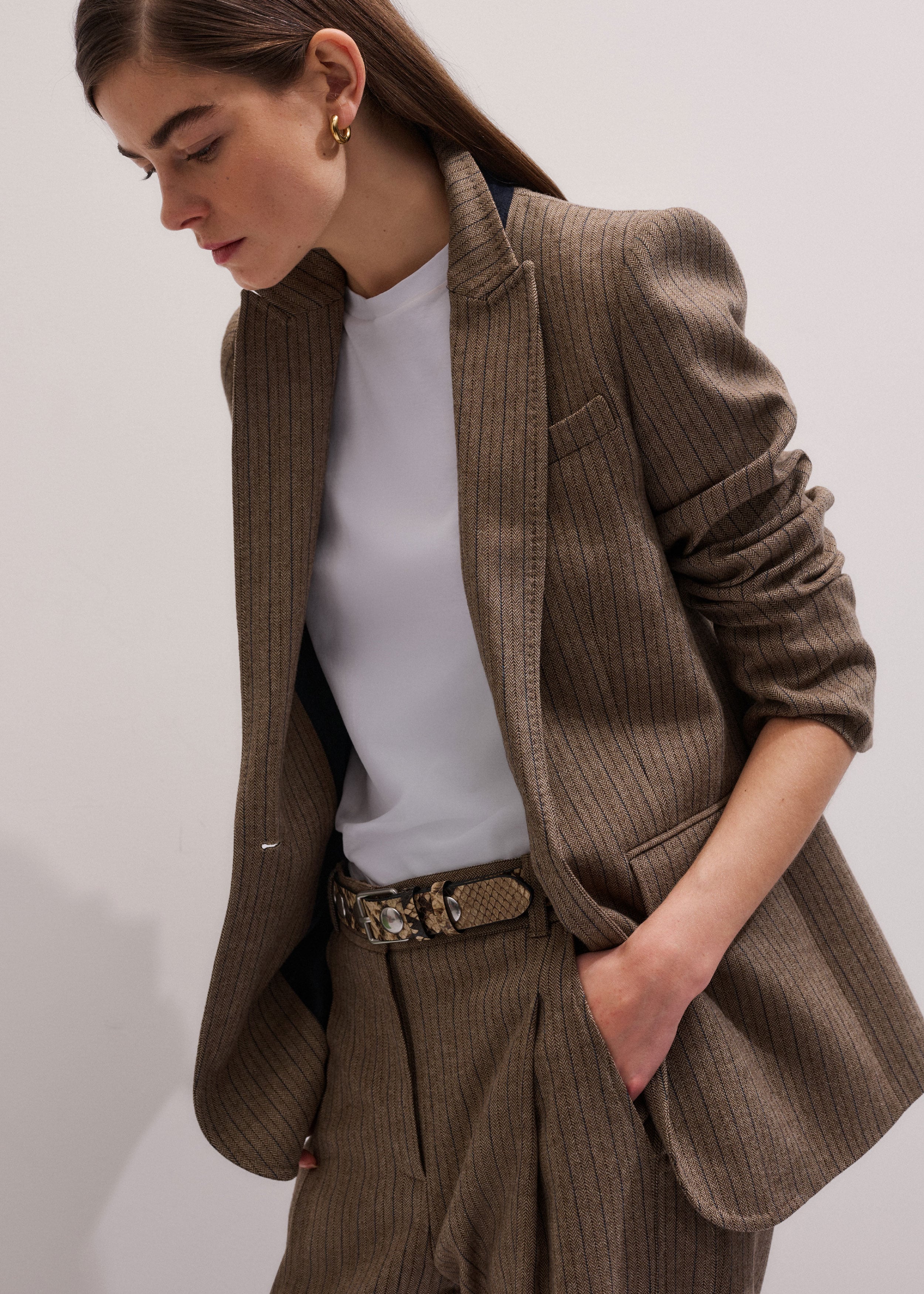 Sharp Shoulder Blazer