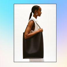 A woman with an oversized bag