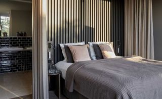 Mauritzhof Hotel bedroom with silver, grey and beige interior