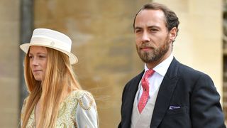 Alizée Thevenet and James Middleton attend the wedding of Lady Gabriella Windsor and Thomas Kingston