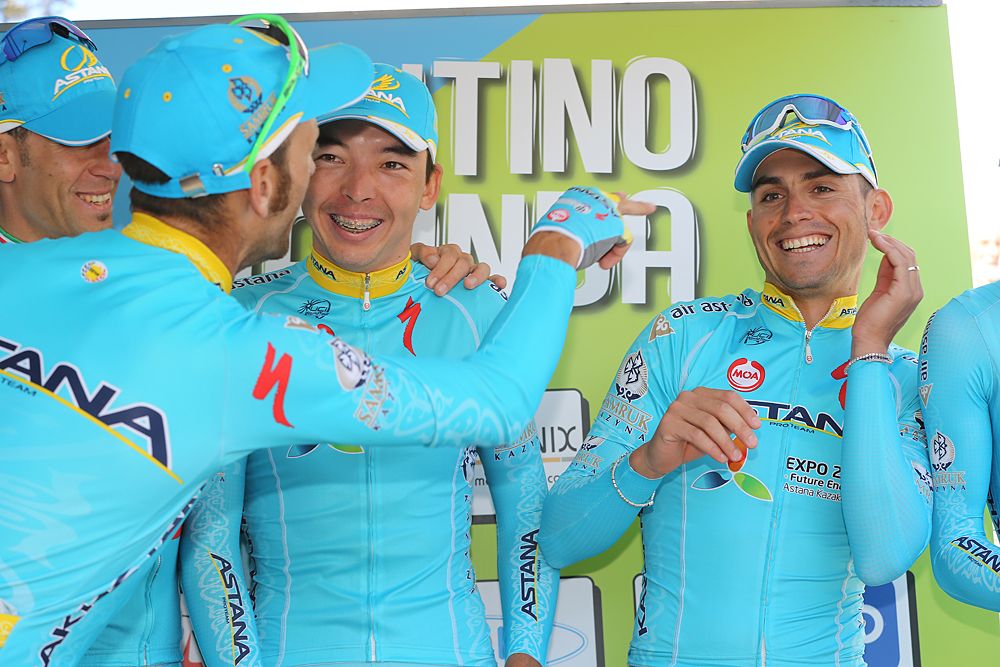 Astana win the team time trial at Giro del Trentino
