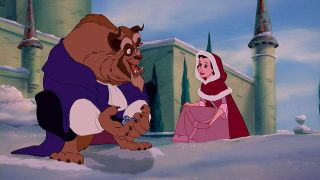 Beauty and the Beast in the snow