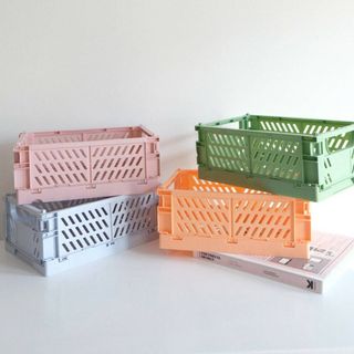 coloured stackable storage crate