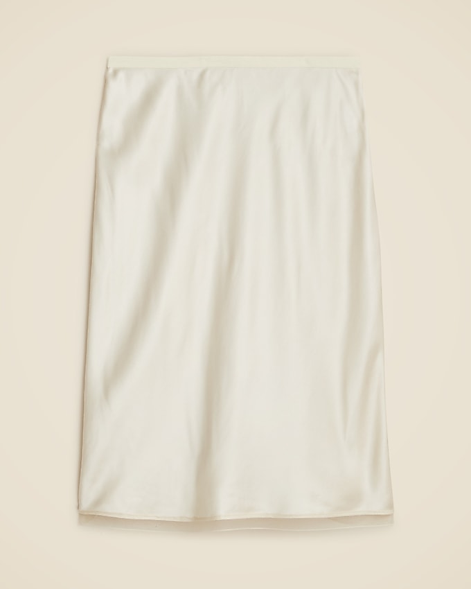 Gwen Knee-Length Slip Skirt in Viscose Charmeuse