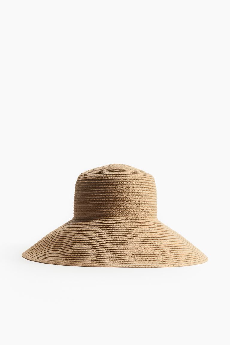 Sloped Brim Straw Hat