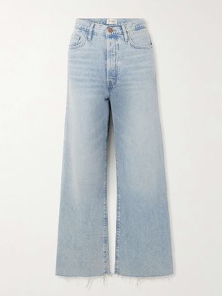 Le Low Baggy Distressed High-Rise Wide-Leg Jeans