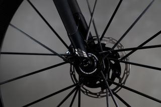 Image shows detail of Bastion ArchAngel road bike fork dropout