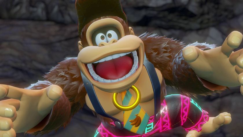 Donkey Kong Bananza post-game DK looking cheerful