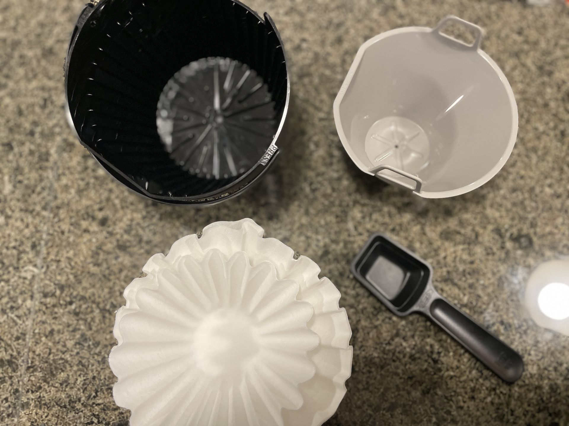 A close-up of the filters for the OXO Brew 8-Cup Coffee Maker