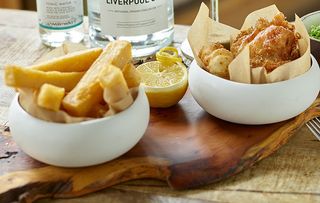 Gin fish and chips