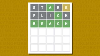 Wordle answer 793 on a yellow background