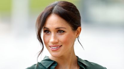 Meghan Markle's podcast is coming, seen here visiting the University of Chichester's Engineering and Technology Park