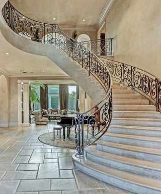 Tracy McGrady's hallway with large staircase