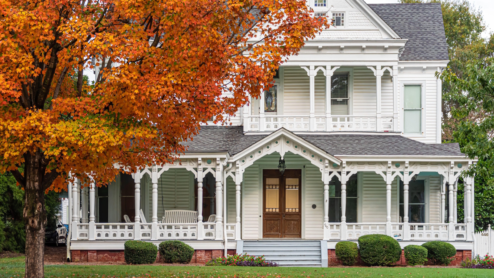 US house in fall