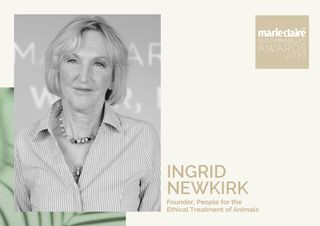 Marie Claire UK Sustainability Awards 2023 Ingrid Newkirk