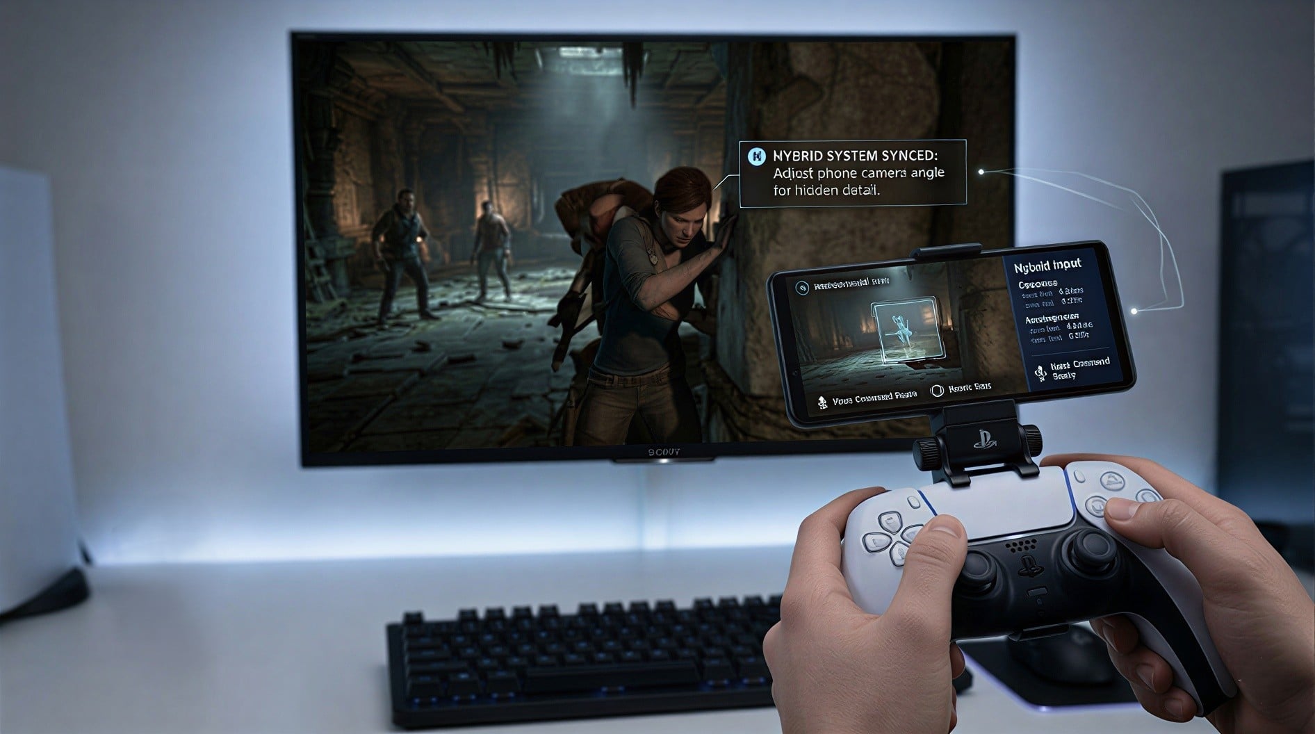 Sony PS5 controller screen