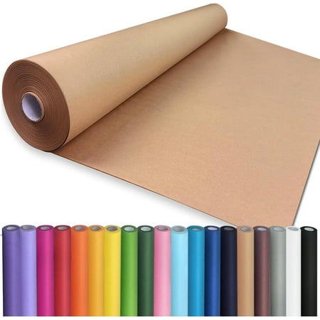 Dakings Kraft Paper Roll for Gift Wrapping, Brown Wrapping Paper 15"x 456"(38') for Bulletin Board Arts & Crafts, Kraft Wrapping Paper for Moving Boxes Supplies, Craft Paper Roll 70gsm 50lb