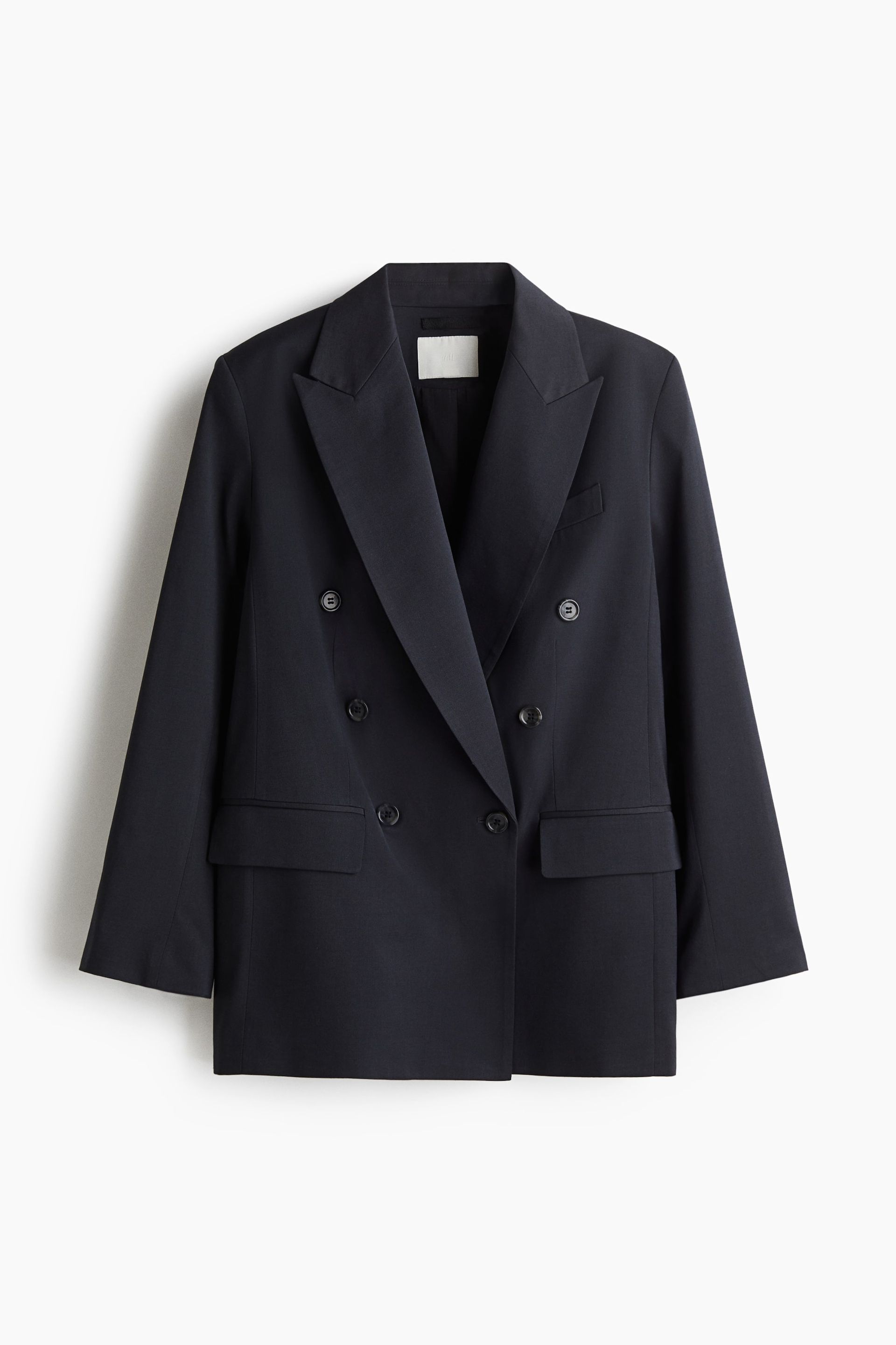 Oversized Twill Blazer - Dark Gray