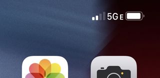 AT&T's 5GE branding in action on an iPhone XS.