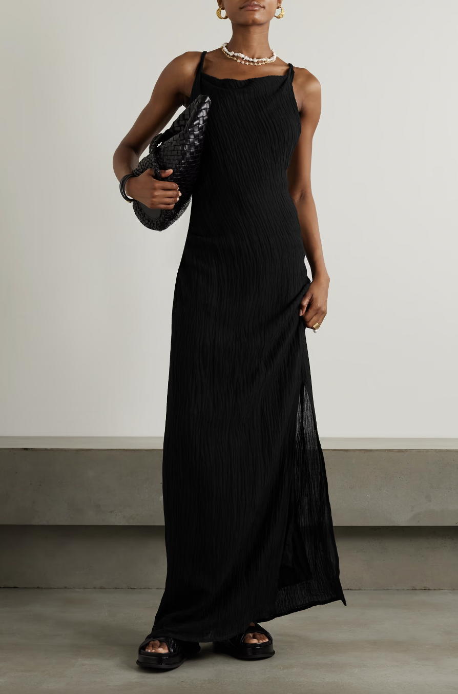 Faithfull The Brand + Net Sustain Palermo Crinkled Linen-Blend Maxi Dress