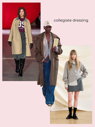 a collage of three runway images from Copenhagen Fashion Week's fall/winter 2025 runway shows