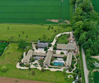 The Beckham's Cotswold estate - an arial view of the estate